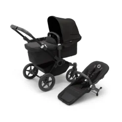 Discount Donkey 5 mono complete - midnight black/black stel Søskende/Tvillingevogne|Kombivogne Med Ergonomiske Sæder