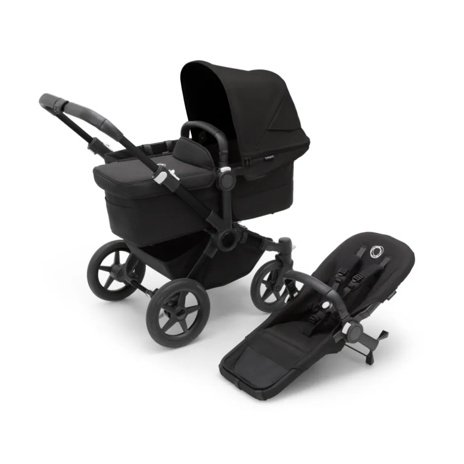 Discount Donkey 5 mono complete - midnight black/black stel Søskende/Tvillingevogne|Kombivogne Med Ergonomiske Sæder