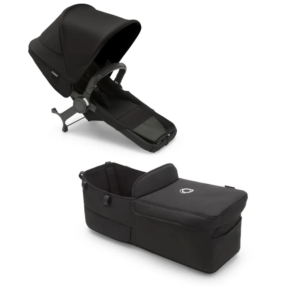Discount Donkey 5 mono complete - midnight black/black stel Søskende/Tvillingevogne|Kombivogne Med Ergonomiske Sæder