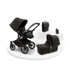 Discount Donkey 5 mono complete pakke - midnight black Kombivogne Med Ergonomiske Sæder|Vognpakker