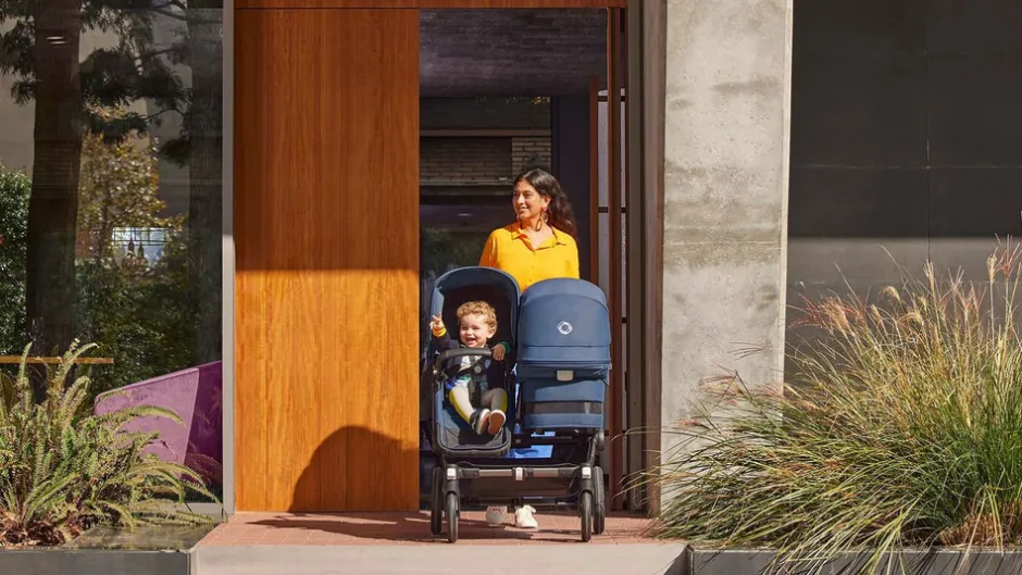 Online Donkey 5 søskendevogn complete - stormy blue/graphite stel Søskende/Tvillingevogne