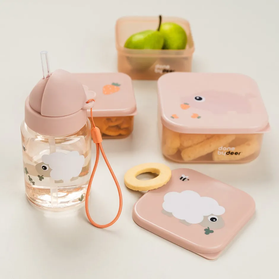 Drikkedunk m/sugerør Tiny farm Pudder Madkasser & Drikkedunke