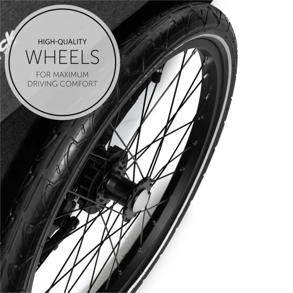 New Dryk duo cykelanhænger - melange grey Søskende/Tvillingevogne|Cykelvogne