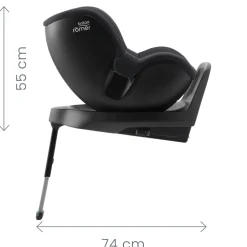 Hot Dualfix M PLUS - space black Autostole Med Integreret Baser|Autostole 61-105 Cm (3 Mdr.-4 År)