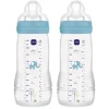 Clearance Easy Active Baby Bottle 330ml 2pk Blue Sutteflasker