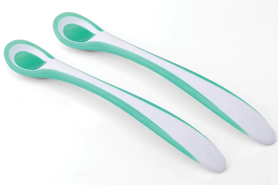 New EasyEating grøn - 2 termosensitive skeer Bestik