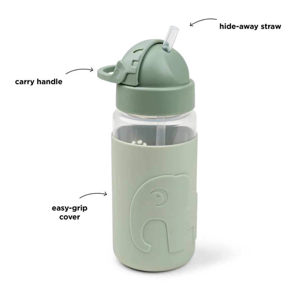 Best Easy-grip drikkedunk m/ sugerør Elphee Grøn Madkasser & Drikkedunke