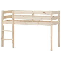 Clearance ECO Comfort halvhøj seng med madras - 70x160 cm. - natur Børn Pakkeløsninger|Juniorsenge