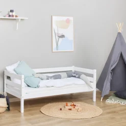 Hot ECO Comfort Juniorseng hvid, med sengehest og skuffesæt Børn Pakkeløsninger|Juniorsenge