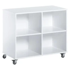 Best ECO Dream Halvhøj seng (delbar) hvid, med rumdeler og skrivebord Børn Pakkeløsninger|Reoler