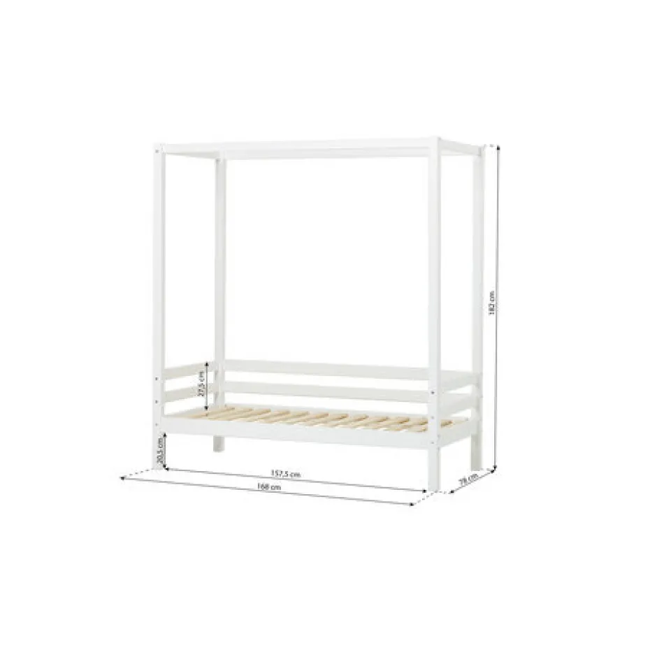 Online ECO Dream Himmelseng med madras 70x160 cm. - hvid Børn Juniorsenge