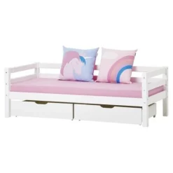 Discount ECO Dream Juniorseng hvid, med sengehest og skuffesæt Børn Pakkeløsninger|Juniorsenge