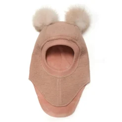 New Elefanthue m. Alpaca Pompoms - Rose Melange Elefanthuer & Huer|Uldhuer, Uldvanter & Uldfutter