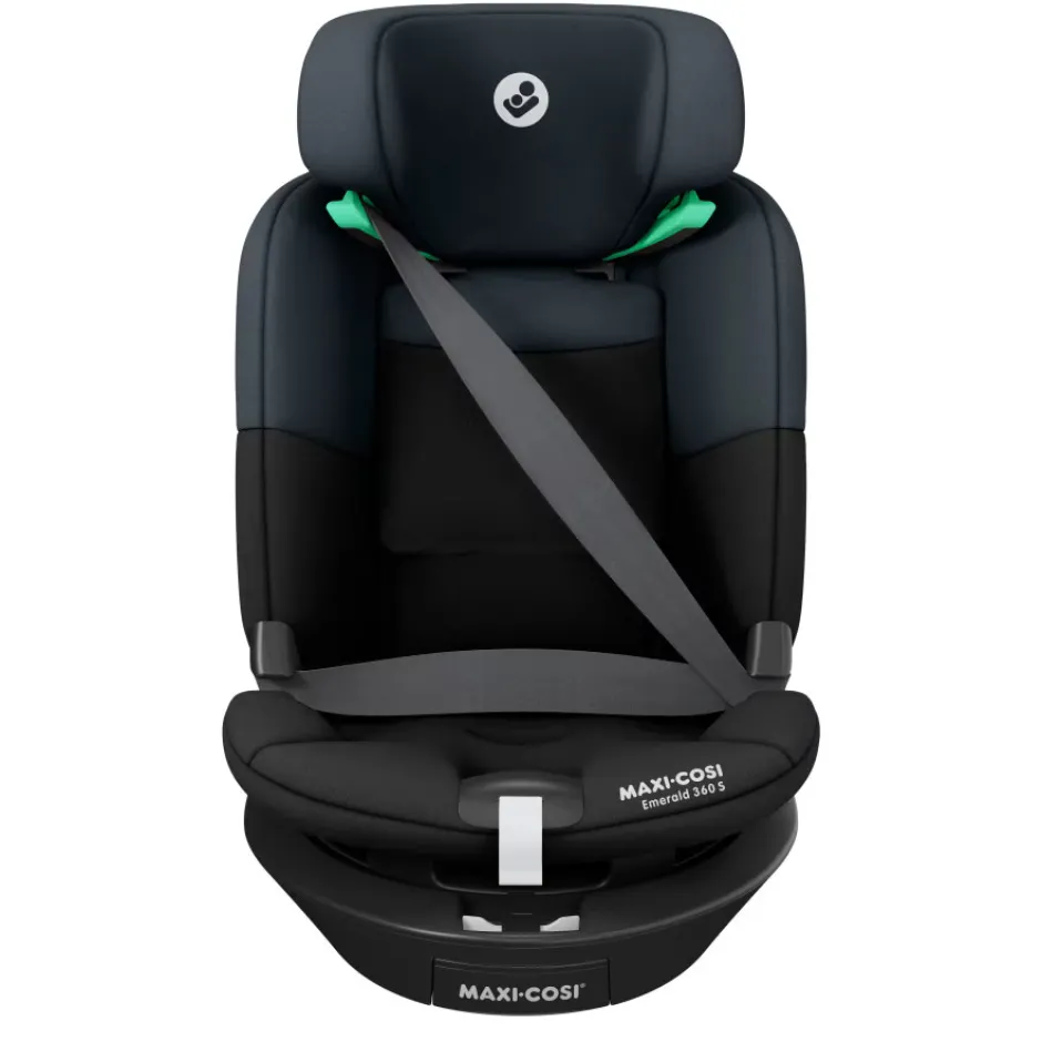 Clearance Emerald 360 S - Tonal Black Autostole Med Integreret Baser|Autostole 40-150 Cm (0-12 År)