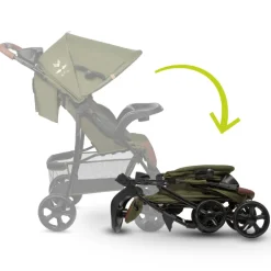 Online Emma Plus klapvogn - green forest Klapvogne Med Flade Sæder