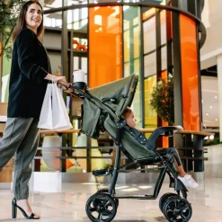 Online Emma Plus klapvogn - green forest Klapvogne Med Flade Sæder