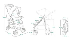 Online Emma Plus klapvogn - green forest Klapvogne Med Flade Sæder
