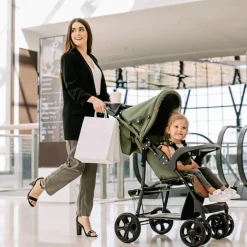 Discount Emma Plus klapvogn - stone Klapvogne Med Flade Sæder