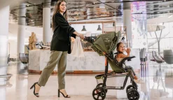 Discount Emma Plus klapvogn - stone Klapvogne Med Flade Sæder