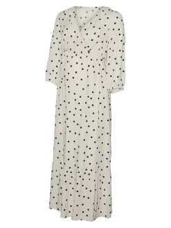 New Emmie tess 3/4 wo midaxi kjole - SNOW WHITE Kjoler/Nederdele