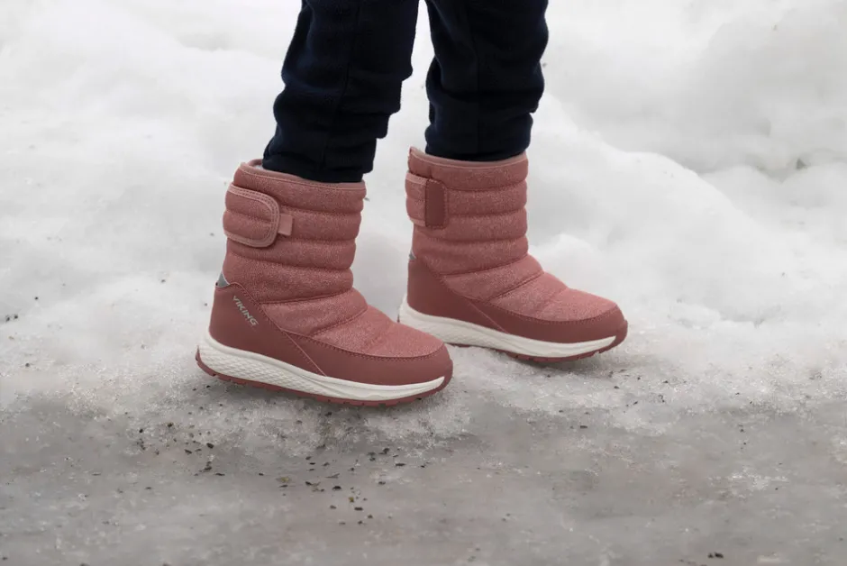 Outlet Equip Glitter Warm WP Pull on - Pink Vinterstøvler