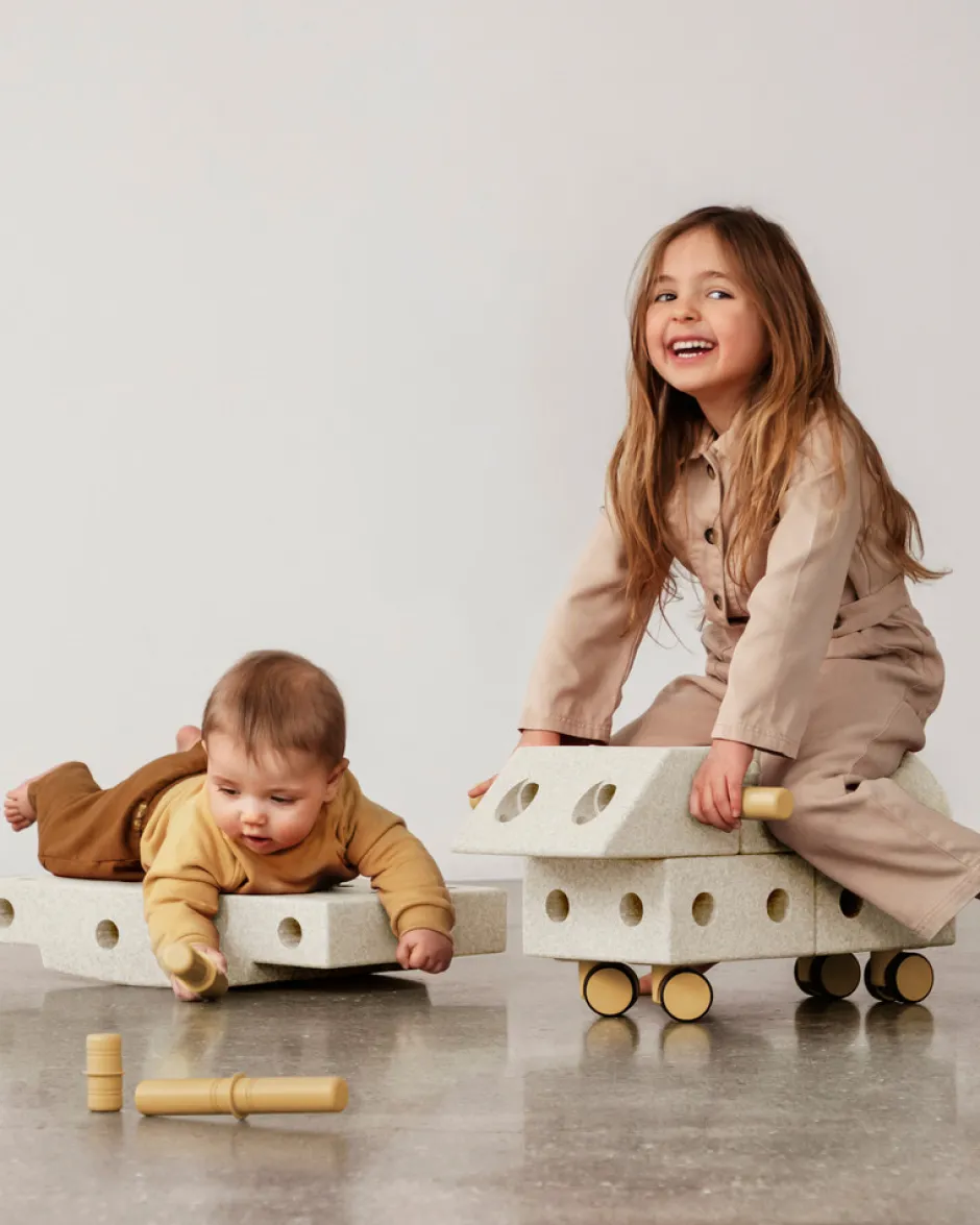 Best Explorer Set Sand Grey / Honey Yellow Store Byggesæt|Tumlemøbler