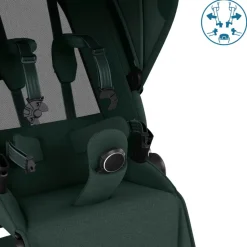 Outlet Fame kombivogn - Twillic Green Kombivogne Med Flade Sæder