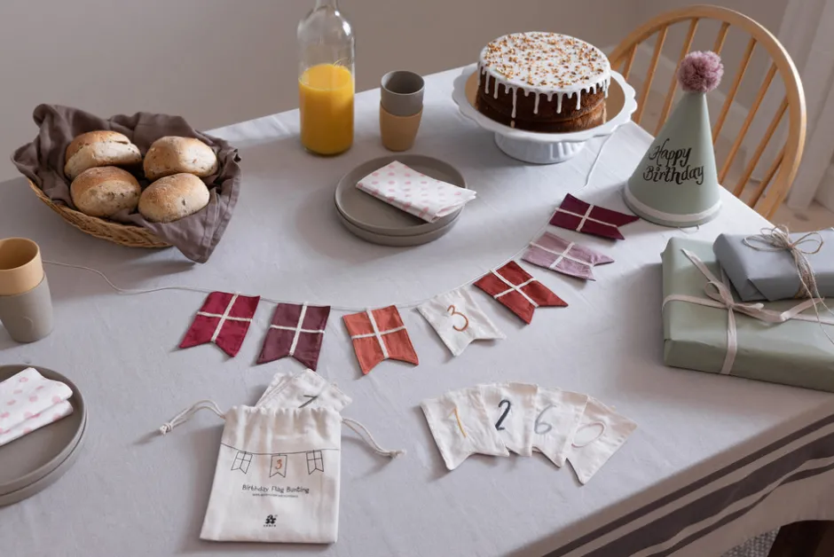 Outlet Fødselsdags flagranke, tal 0-9 Børn Fødselsdagstoge