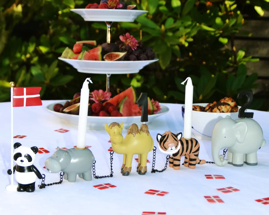 Best Fødselsdagstog, Zoo dyr m. 11 tal Børn Fødselsdagstoge