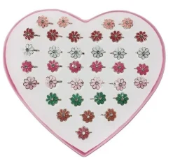 Fingerringe nikkelfri blomster ass. Festtøj & Tilbehør