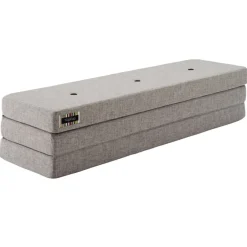 Hot Foldemadras - 3 fold, lysegrå/mørkegrå knap Børn Tumlemøbler