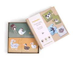 Online Forældre og barn puslespil - Bondegårdsdyr Puslespil