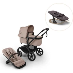 Online Fox 5 Renew complete inkl. Giraffe bouncer - desert taupe/tornado grey Vognpakker