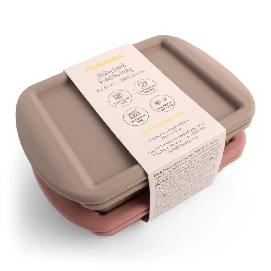 Best Frysebakke til babymad 4x65 ml - 2-pak - Rose Mix Madopbevaring
