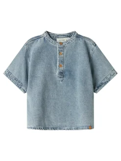 Best Fundo ss løs dnm skjorte - MEDIUMBLUE T-Shirts & Toppe