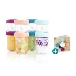 Clearance Glas madbøtter - 4x 100ml & 4x 220ml Madopbevaring