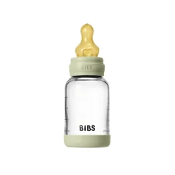 Sale Glass baby bottle latex 120 ml sage Sutteflasker