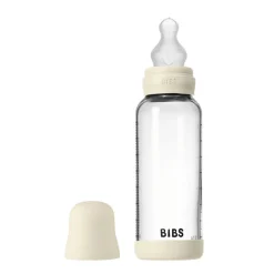 Clearance Glass baby bottle silicone 240 ml ivory Sutteflasker