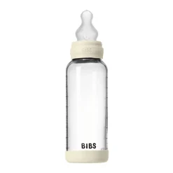 Clearance Glass baby bottle silicone 240 ml ivory Sutteflasker