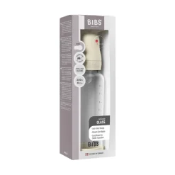 Clearance Glass baby bottle silicone 240 ml ivory Sutteflasker