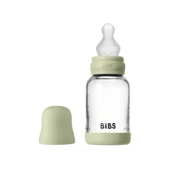 Outlet Glass baby bottle silicone 120 ml sage Sutteflasker