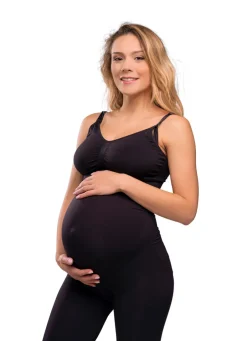 Clearance Graviditets leggings m. støtte (Recycled) sort s Leggings/Strømpebukser