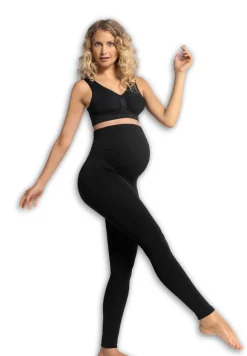 Online Graviditets leggings m. støtte (Recycled) sort l Leggings/Strømpebukser