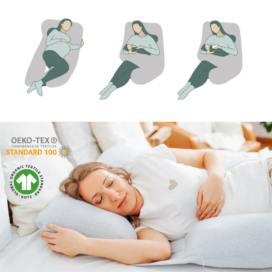 Online Graviditetspude XXL - Mineral grå Børn Graviditetspuder|Ammepuder