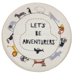 Discount Gulvtæppe Med Dyr, Ø130 Cm. Børn Gulvtæpper