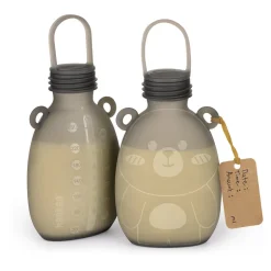 Sale Happii Bear Silikoneposer til mælk, 260ml - 2-pak Madopbevaring|Brystpumper