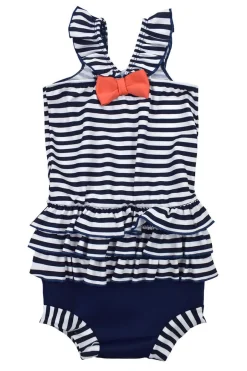 Hot Happy nappy costume - Navy stripe Blebadebukser|Badedragter & Bikinier