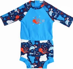 Online Happy nappy sunsuit - Under the Sea Blue Blebadebukser|Badedragter & Bikinier