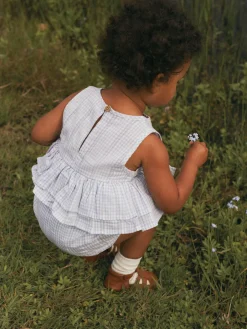 Hot Hazelle sommerdragt uden ærmer - ZEN BLUE Shortssæt