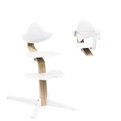 New Højstol bøg - natural white inkl. babysæt Børn Højstole Med Tilbehør